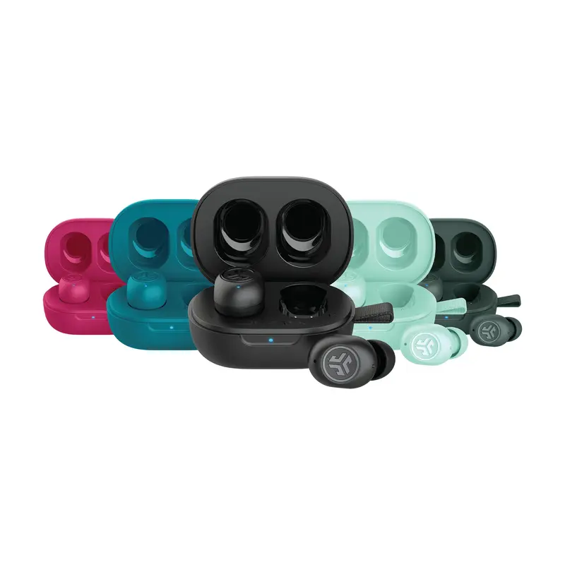 JLab JBuds Mini True Wireless Earbuds, Set of 5, IP55 Sweat Proof, Bluetooth, Be Aware Safety Mode, Customize Sound/Controls, Android / iPhone