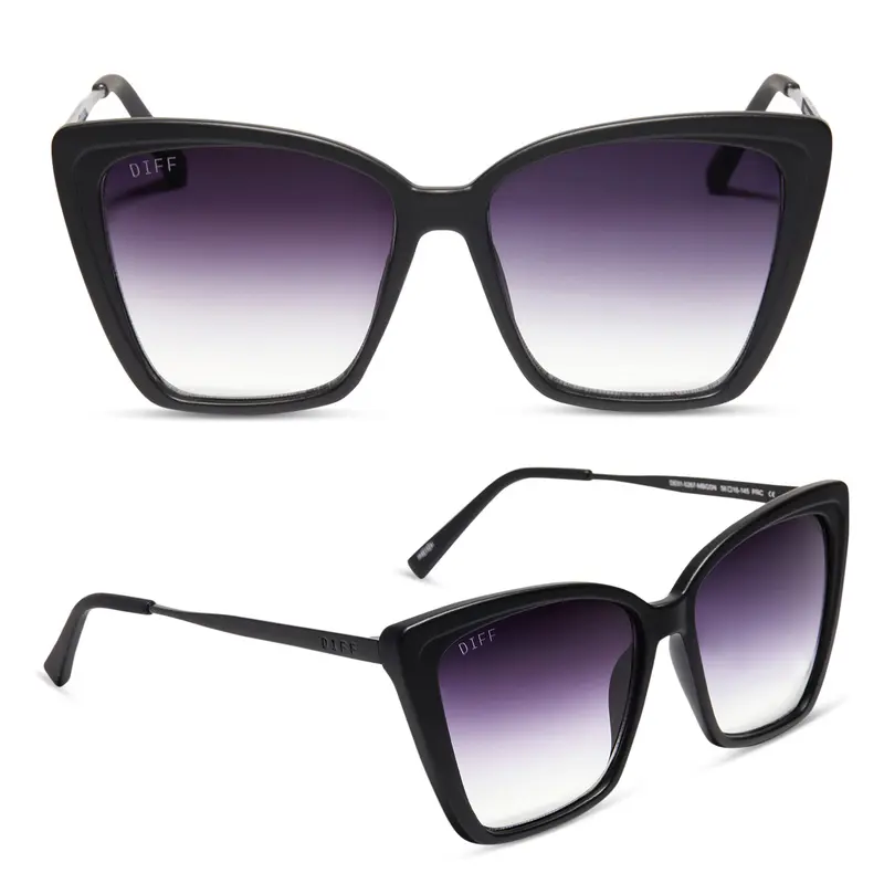 DIFF Heidi Oversized Cat Eye Sunglasses for Women, Lightweight Tangle Free Frames